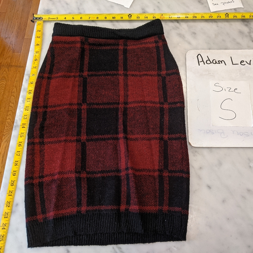 Red and black Adam Levine skirt